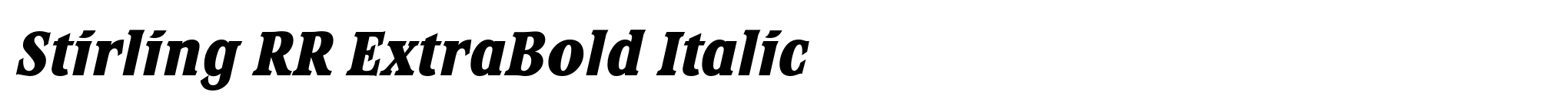 Stirling RR ExtraBold Italic image